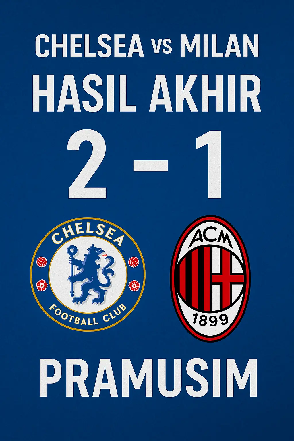 Chelsea vs Milan: Hasil Akhir dan Statistik Lengkap