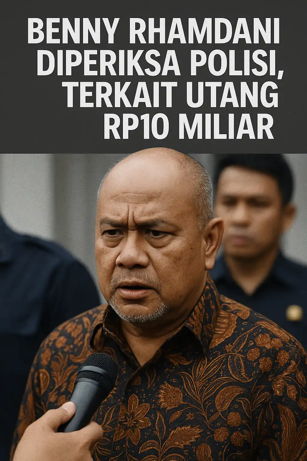 Benny Rhamdani Diperiksa Polisi, Terkait Utang Rp10 Miliar