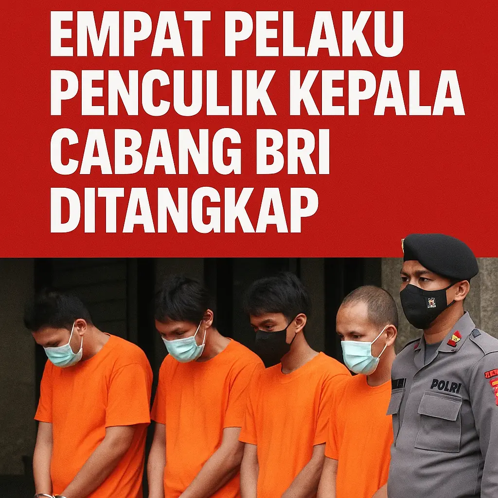 Empat Pelaku Penculik Kepala Cabang BRI Ditangkap